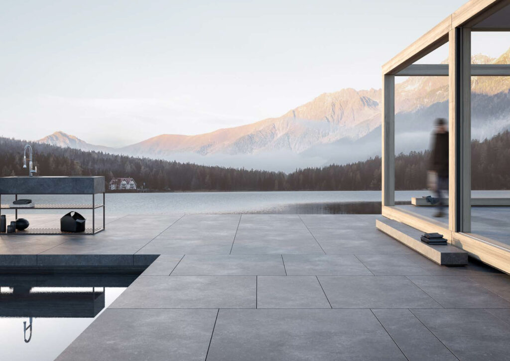 Terza Dimensione Outdoor-Keramik fuer Terrassen und Aussenbereiche