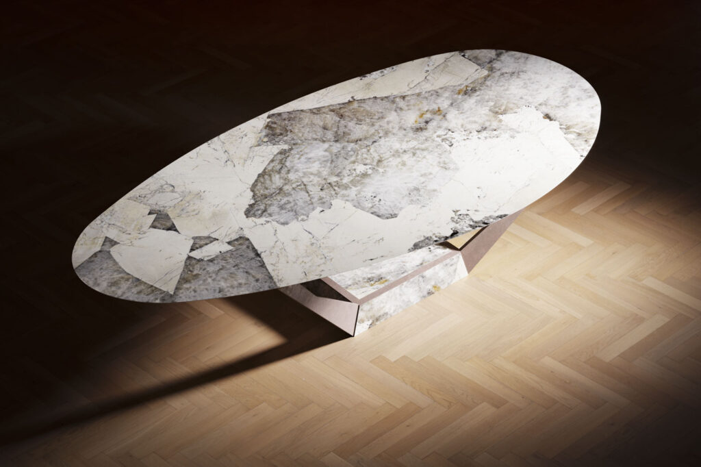 Terza Dimensione OTO Pop Reverse Bean KeramikmÃ¶bel und Design-Tisch