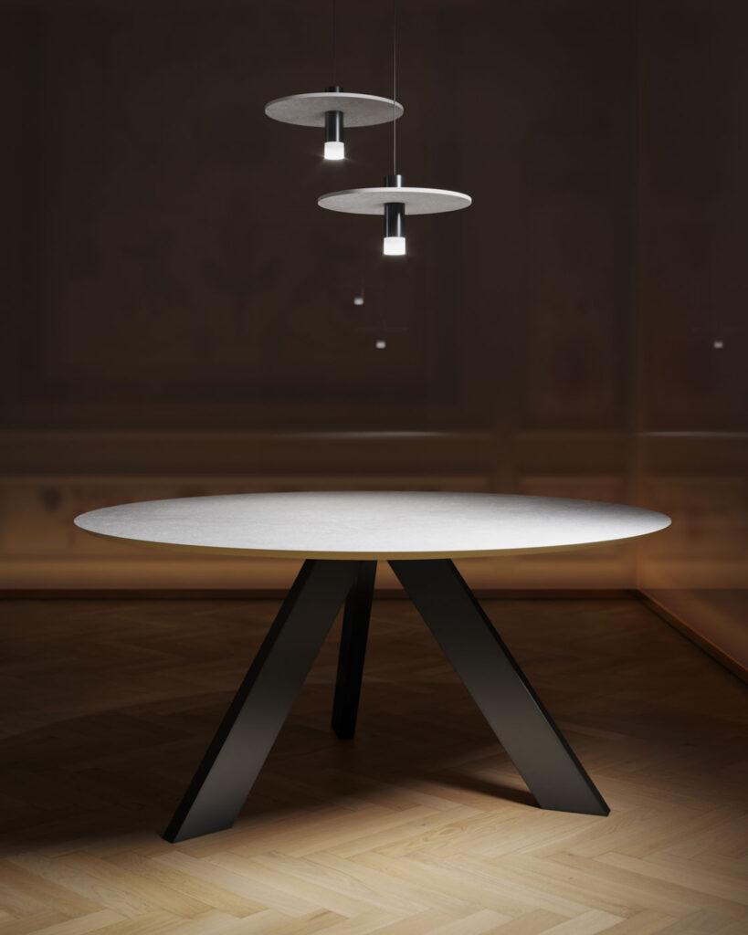 Terza Dimensione Oto Rock Round KeramikmÃ¶bel und Design-Tisch